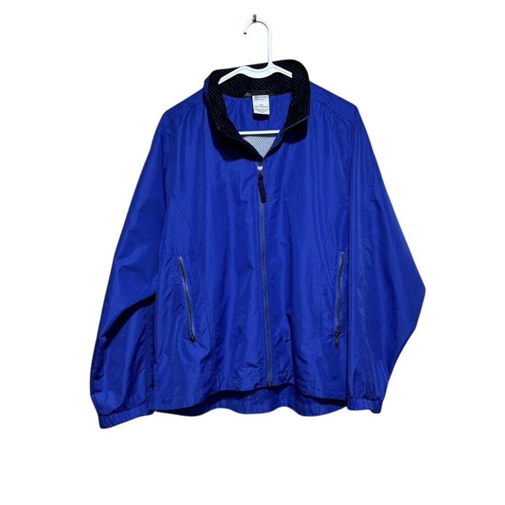 Moving Comfort Women's M Royal Blue Windbreaker Full Zip Mesh Lined Athletic Run